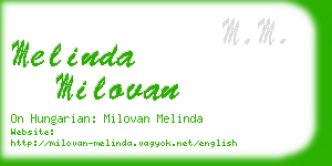 melinda milovan business card